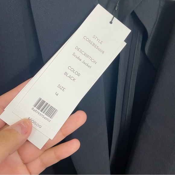 Veronica Beard Black Iconic Scuba Jacket Dickey Sz 14 - Picture 4 of 8